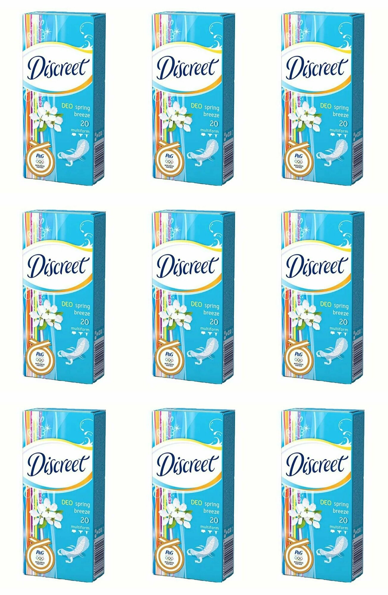 Прокладки ежедн DISCREET Deo Spring Breeze Multiform 20шт*18 9634