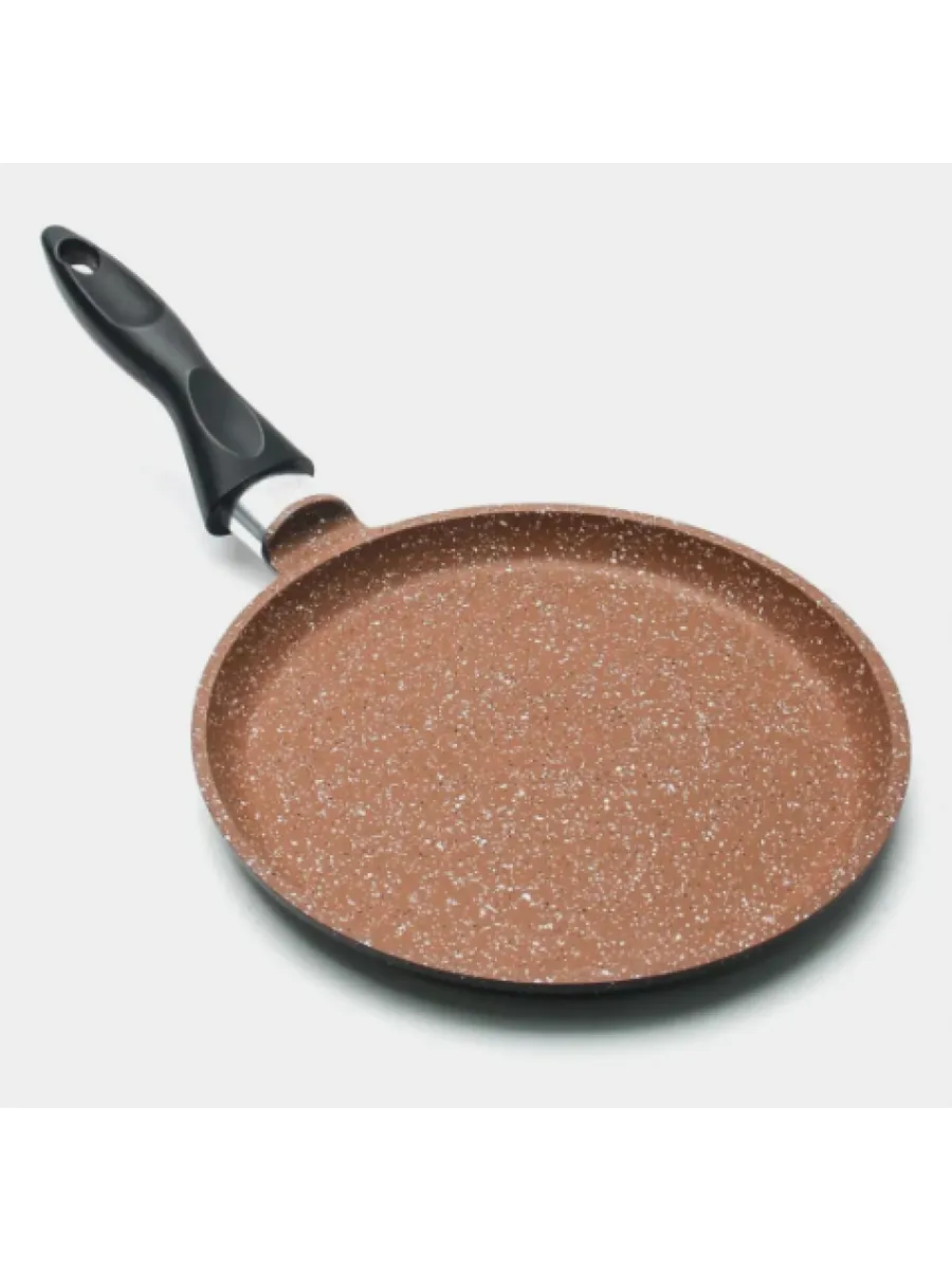 Сковорода блинная 240мм АП "ТЕМНЫЙ МРАМОР", с несъемной ручкой "Алтей" (12)