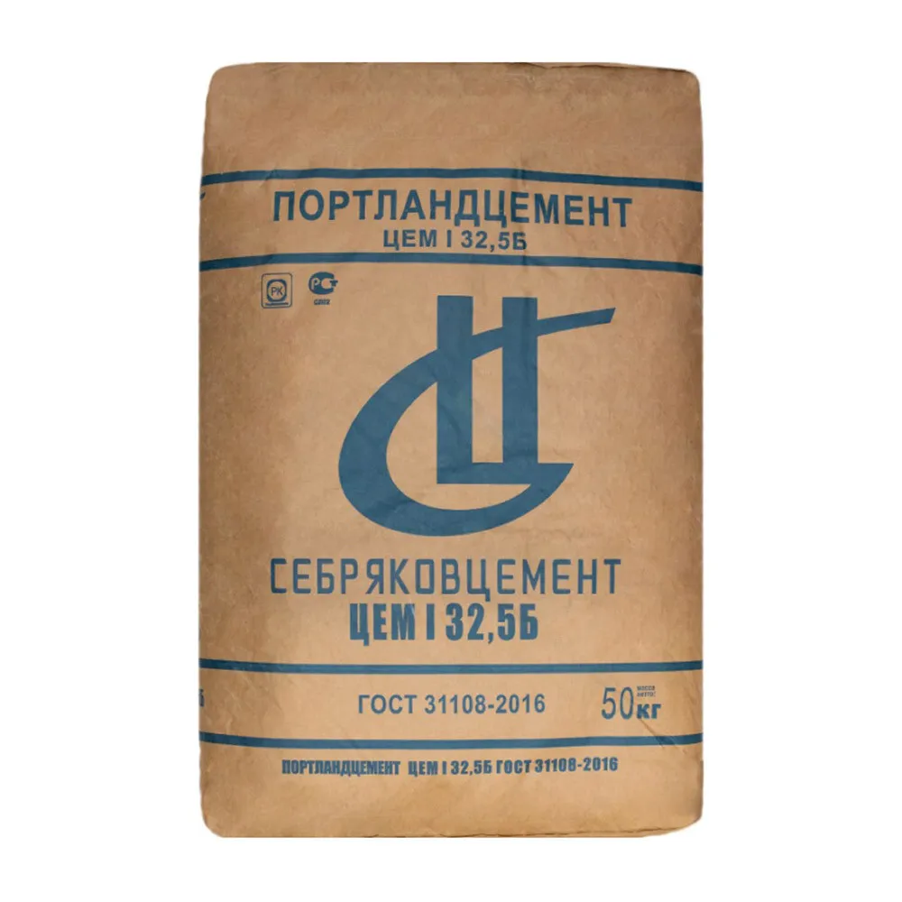 цемент 25кг ЦЕМ I42.5H СЕБРЯКОВЦЕМЕНТ(М500Д0)