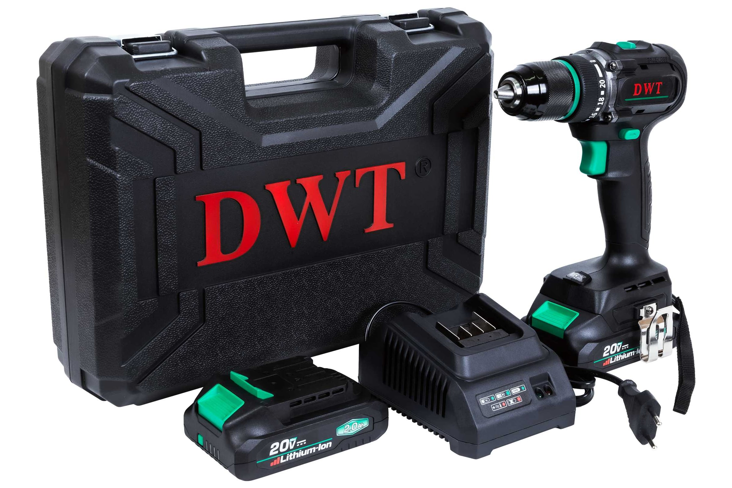 Бесщеточная аккумуляторная дрель-шуруповерт DWT ABSP-20 DNF-2 BMC