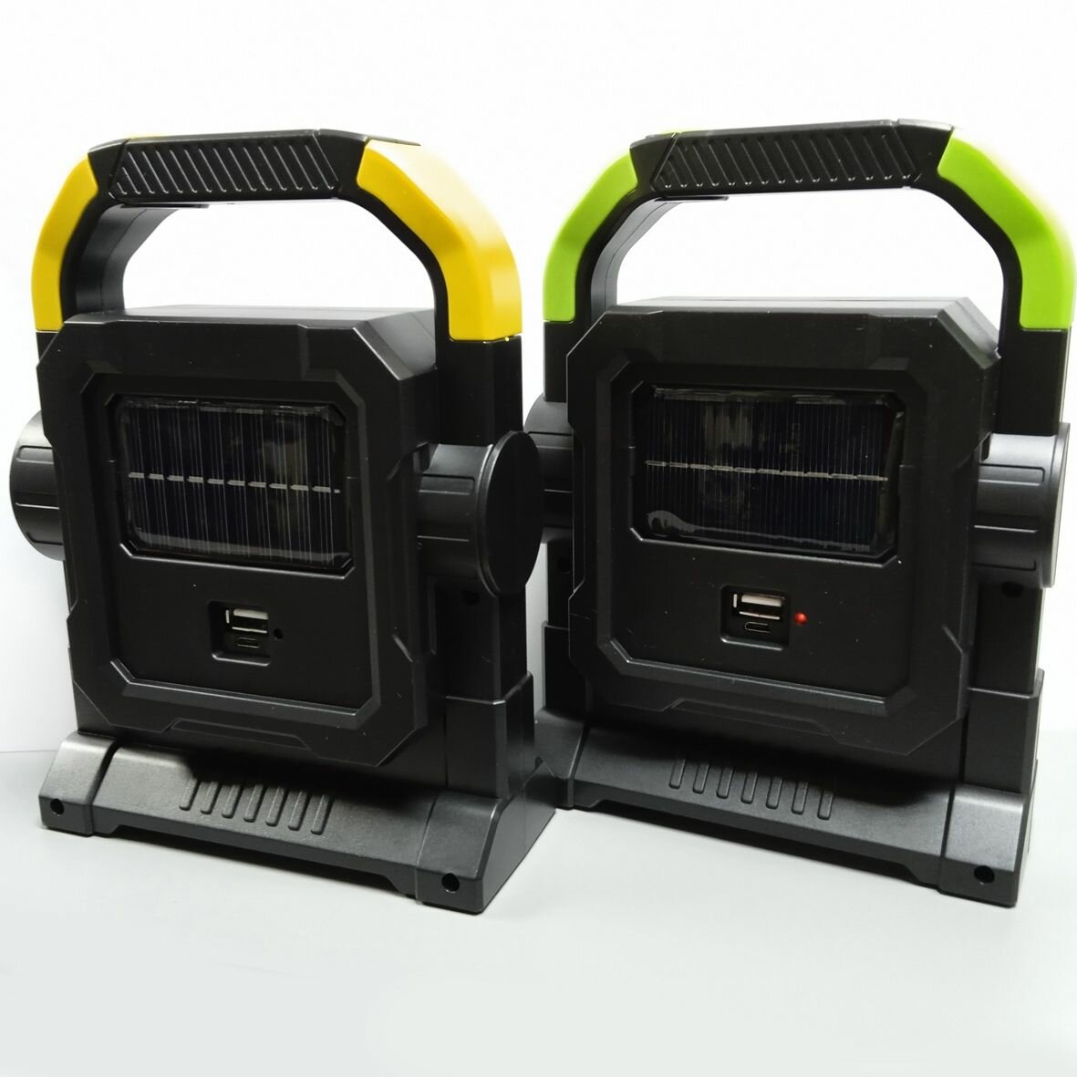 Фонарь-лампа YK-301 100w портативный перезаряжаемый с солнечной панелью+Type-C, с ручкой