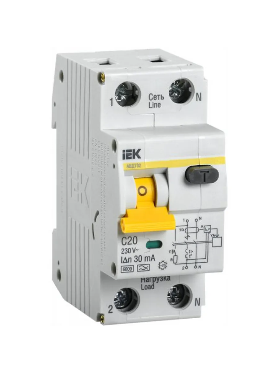 Автомат IEK 2p 20A