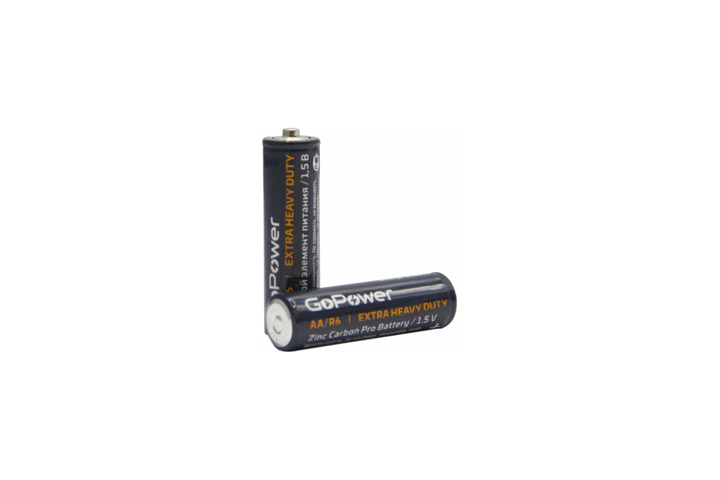 Батарейка GoPower R6 AA Shrink 4 Heavy Duty 1.5V (4/60/1