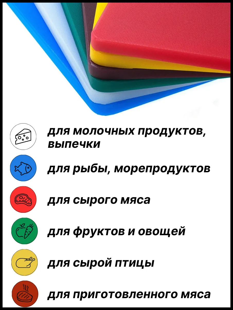 Доска разделочная пластиковая ОЛДМАНИ 33*21см