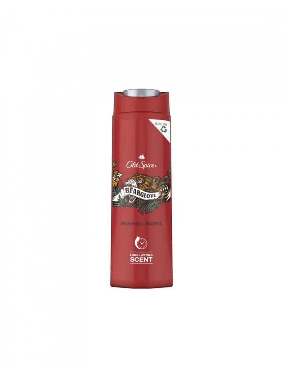 Шампунь и Гель для душа МУЖСКОЙ 2 в1 "Old Spice" (400 мл) Bearglove (6