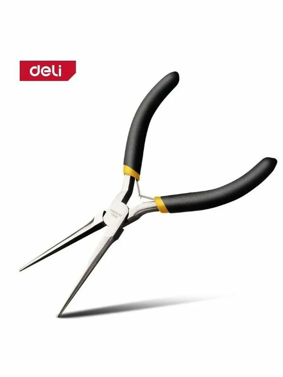 Мини-тонкогубцы удлиненные Deli 150мм