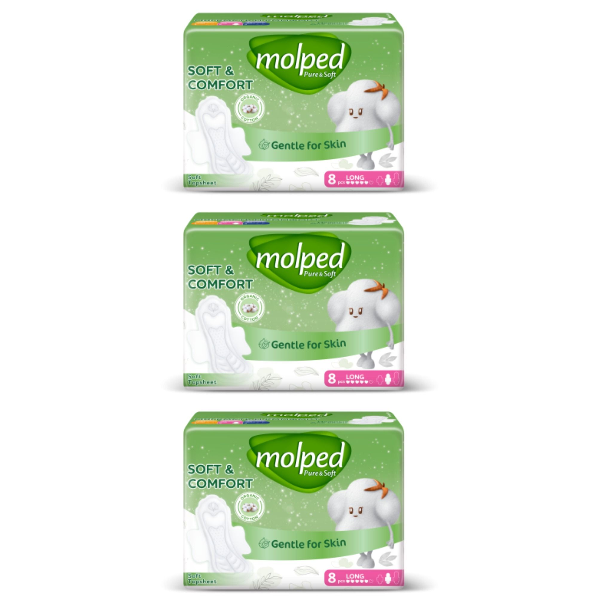 Прокладки MOLPED PURE&SOFT SUPER 8ШТ*18
