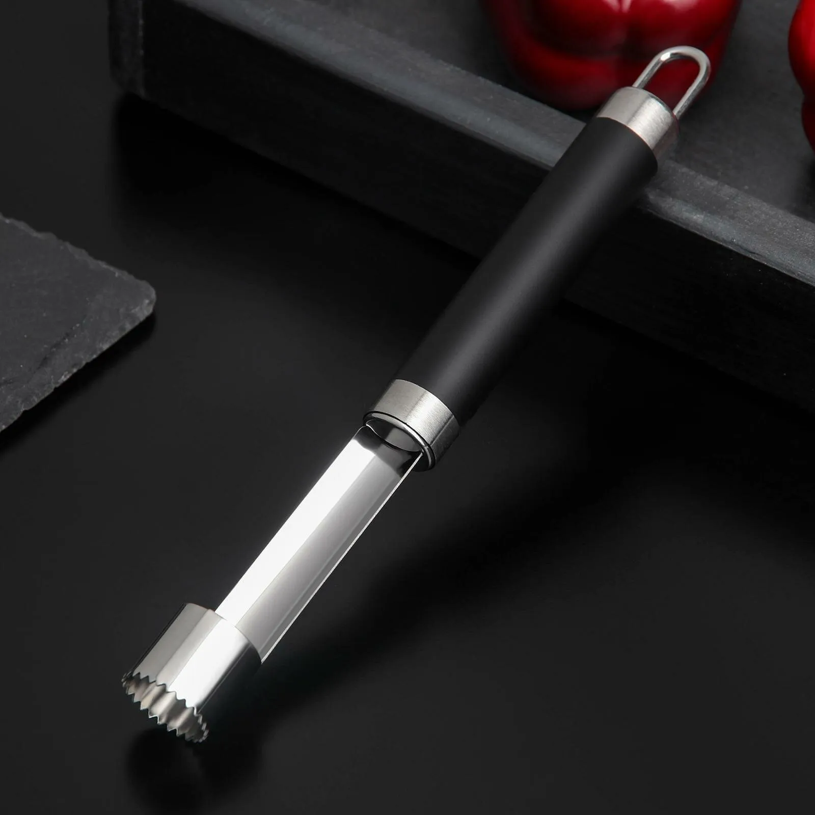 Нож для сердцевины "Venus" 20,5 см, ручка soft-touch, цвет черный 5219057