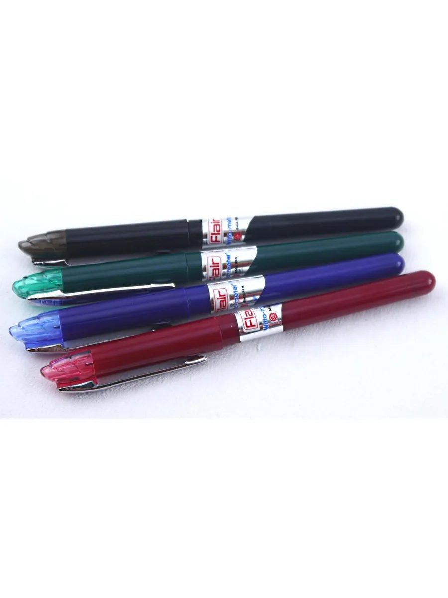 Ручка масляная Writo-meter 10км сереб корпус, уровень чернил, синяя