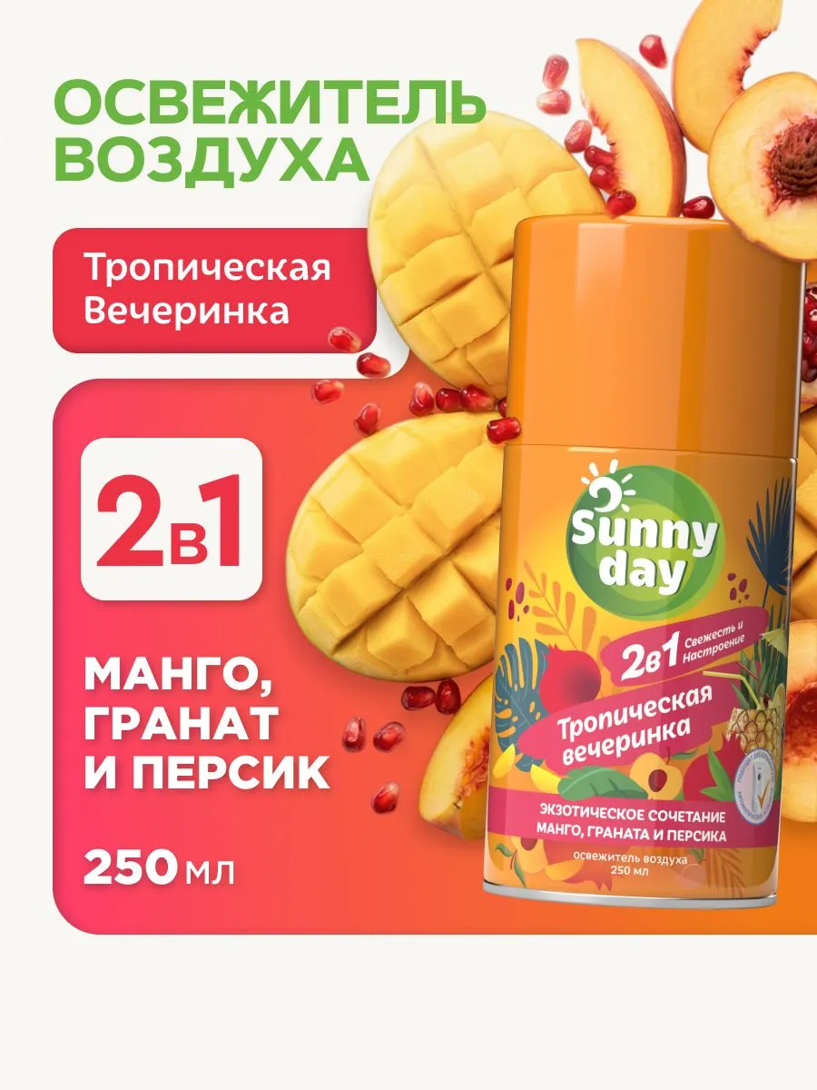 Освежитель воздуха Sunny day сменный баллон д/автомата 250 мл {12}