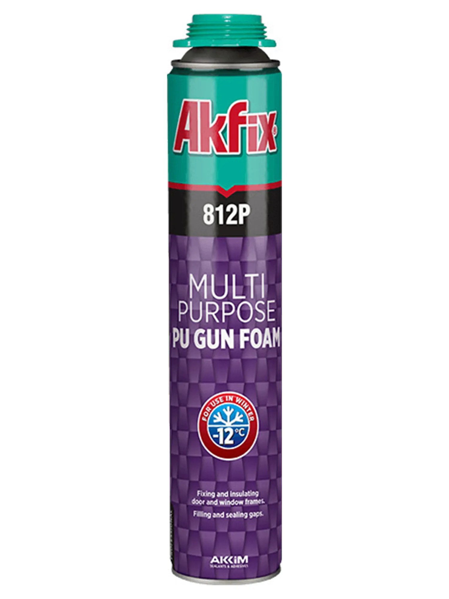пена монтажная профессиональная akfix 812Р 65 850г (зимняя)
