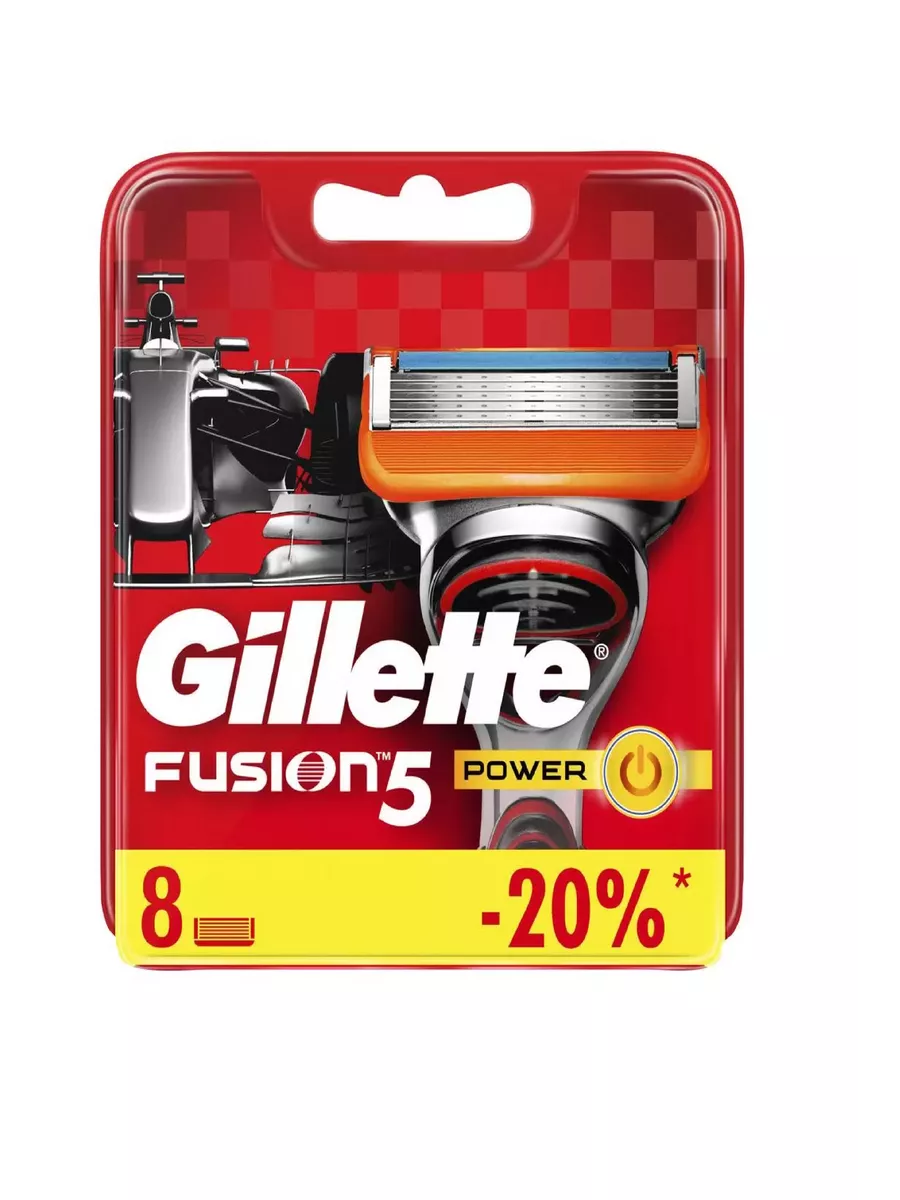 Кассеты для бритья МУЖСКИЕ "Gillette Fusion 5 Red" (8 шт) 6 шт/ящ