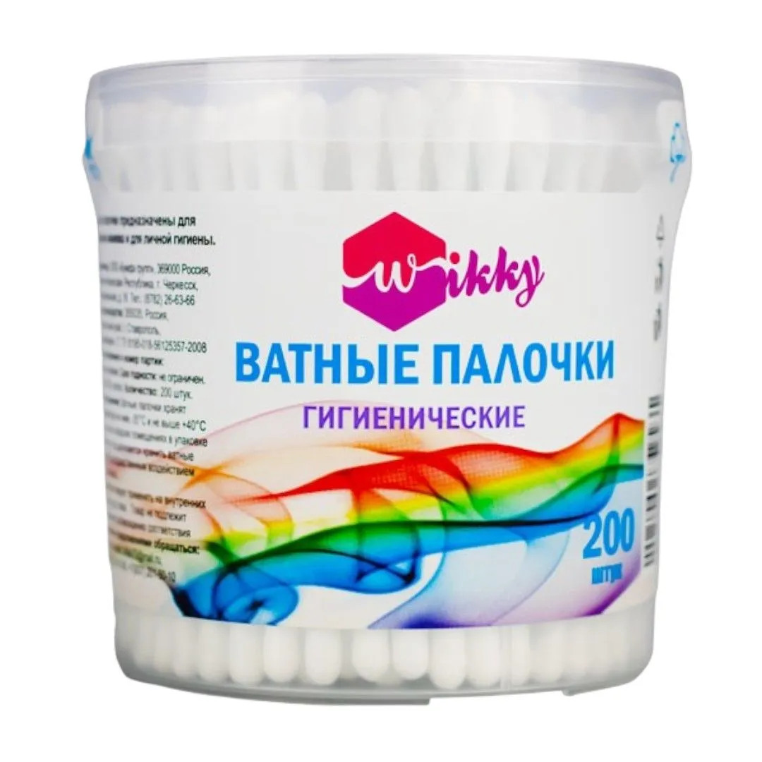 Ватные палочки Wikky п/э 100 шт/52