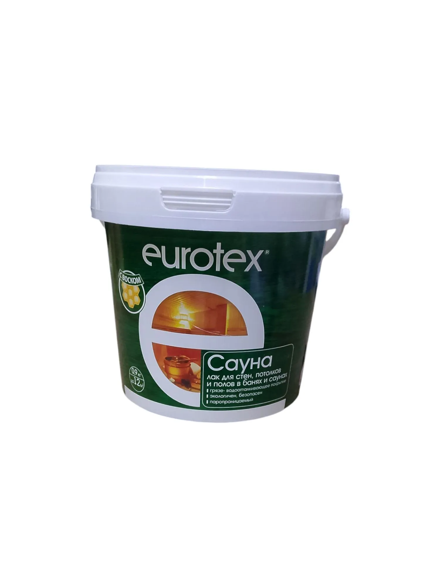 EUROTEX Лак защитный для дерева 0,9 кг сауна Рогнеда (80198)