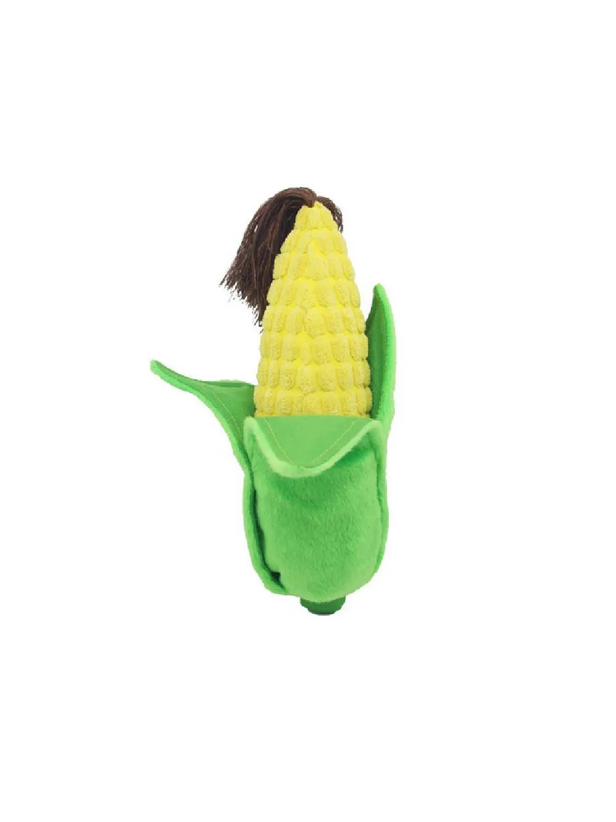 Игрушка мягкая для собак "Кукуруза", с пищалкой, 18 см, желтая 10949548