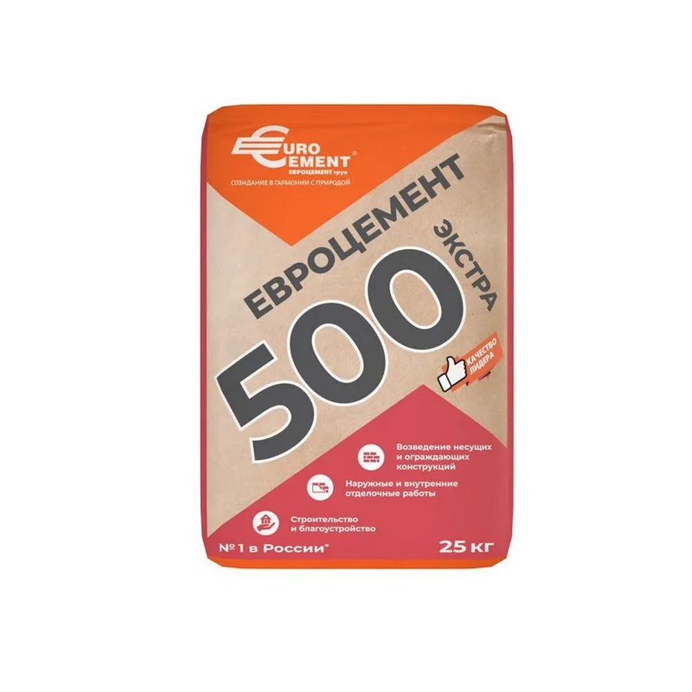 Цемент ПЦ-500 Д20 (25кг) НОВОРОСЦЕМ
