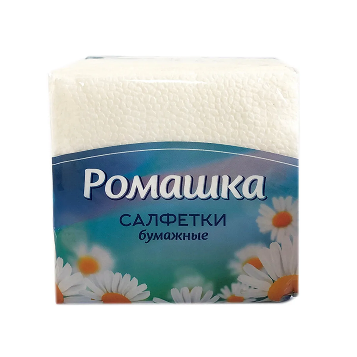 Салфетки Ромашка бумажная 80шт (Белый цв.)