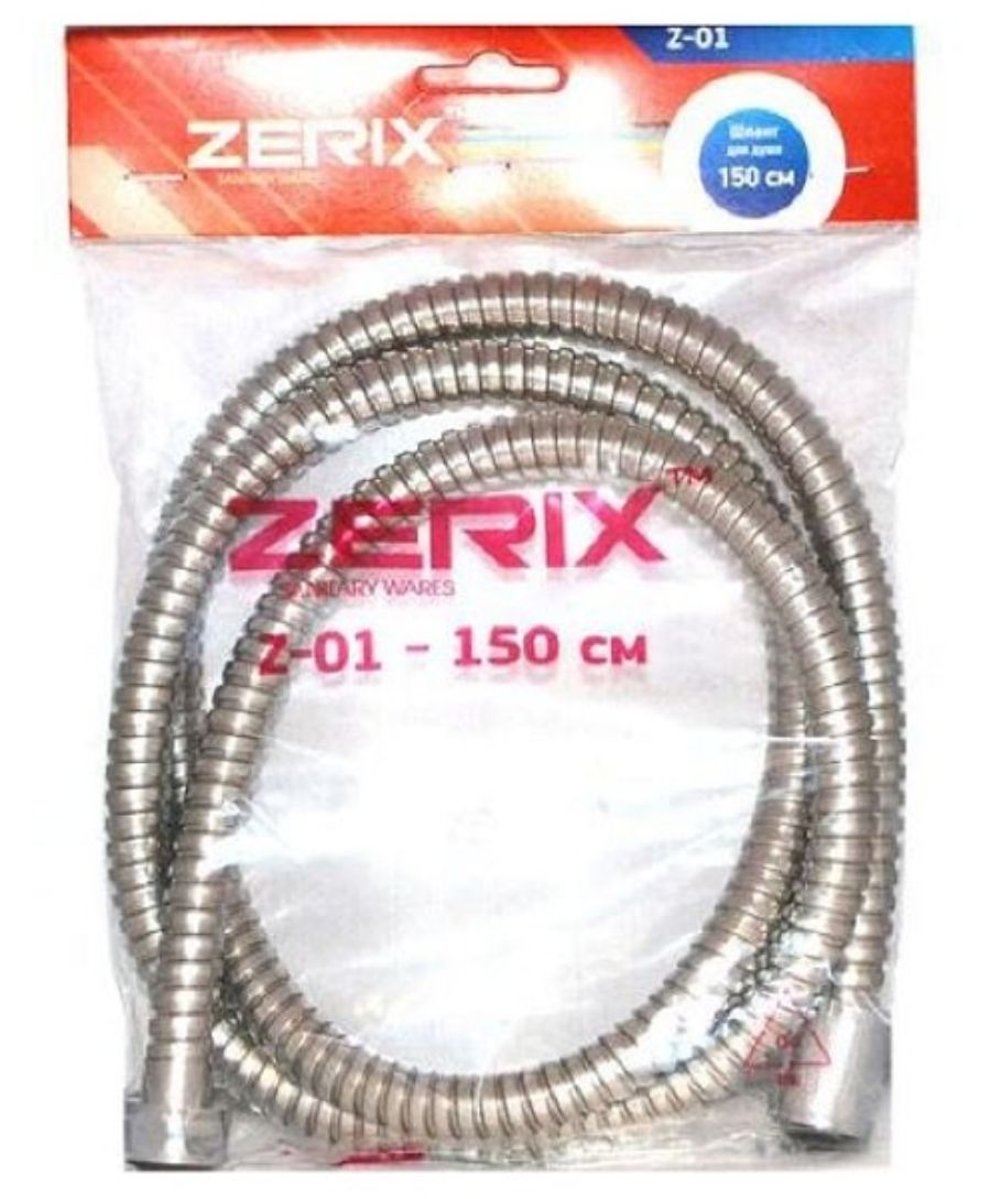 Шланг д/душа ZERIX Chr.F01 растяжной 120 см (50 шт/ящ) ZX1068