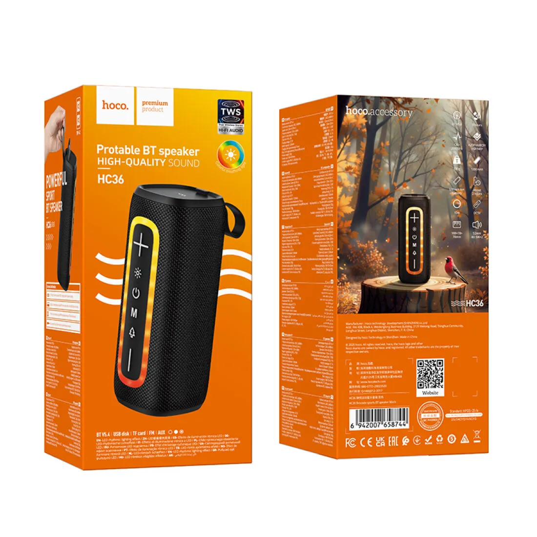 колонка BT speaker hoco HC36 вертик прям ≈19 с рем, TC