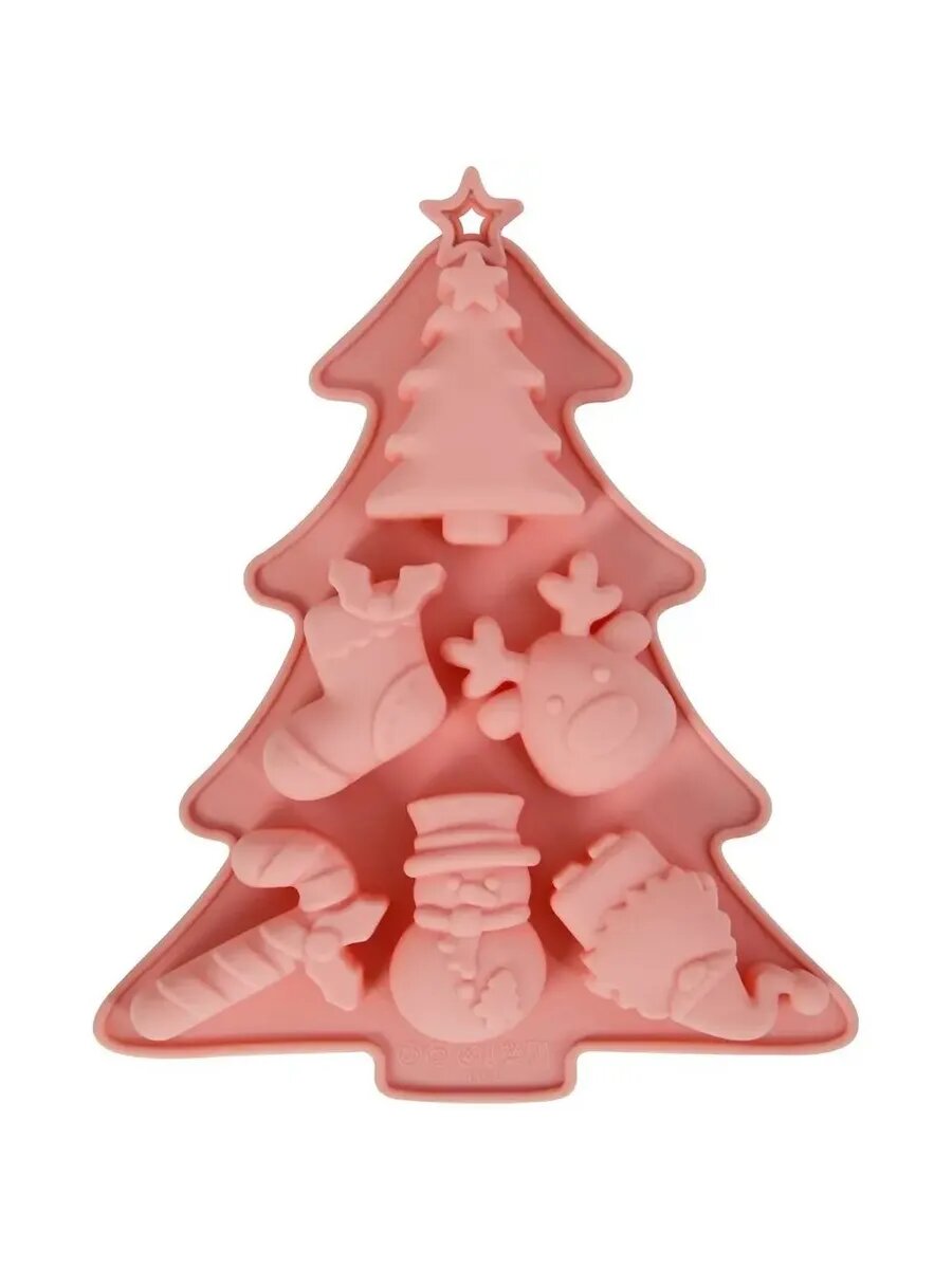 Форма д/конфет,льда 23х19х2,5см "Елка изобилия" 2цв.