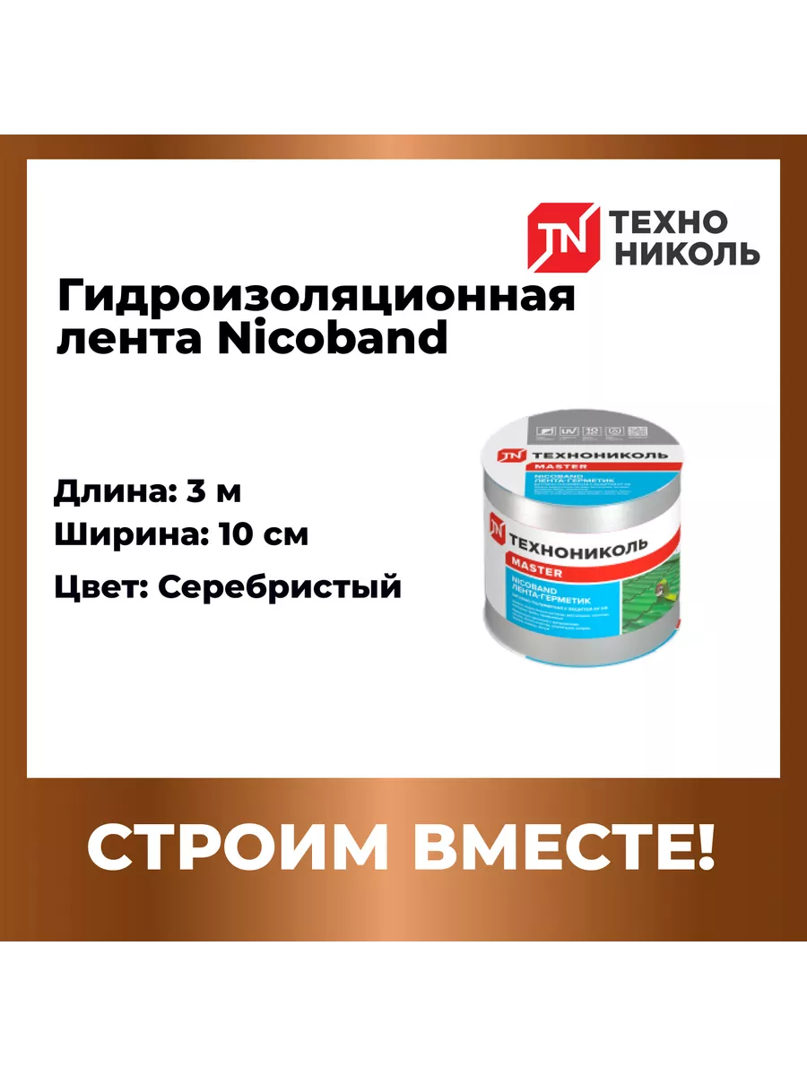 никобанд серебр 3м*10см