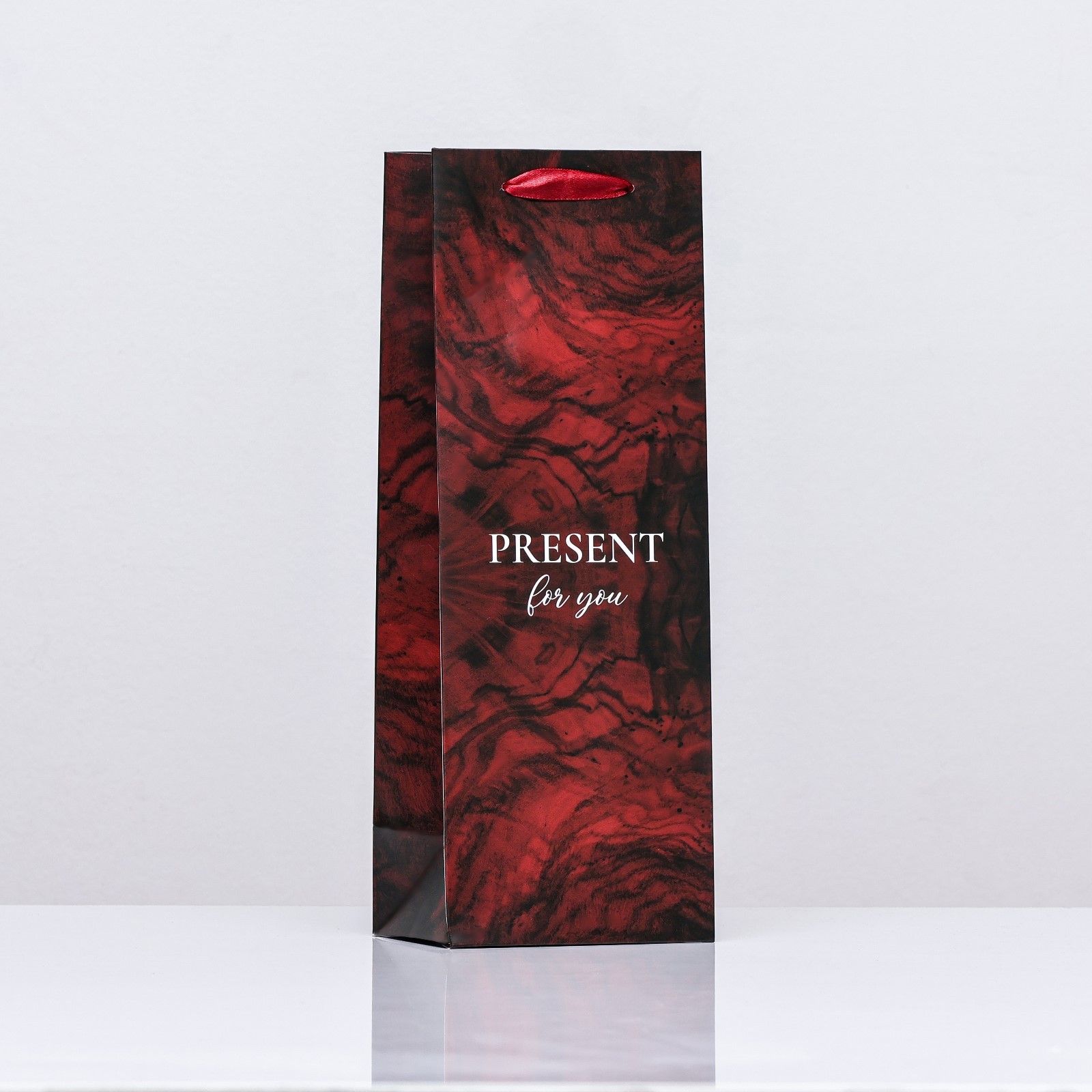 Пакет ламинированный под бутылку «Present», 13 x 36 x 10 см 5035702