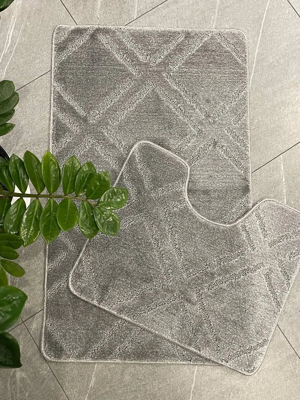 Комплект ковриков My Crystal серия Gold 60*100 и 50*60 цв СВЕТЛО-СЕРЫЙ