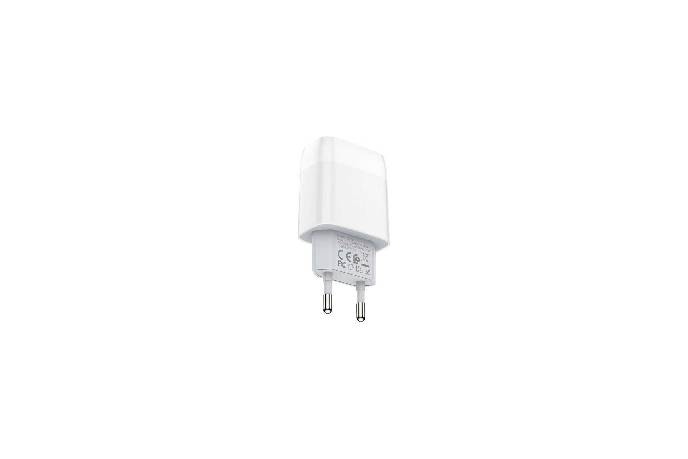 СЗУ НОСО C72A Glorious, 1USB, 2,1A + Micro (белый)