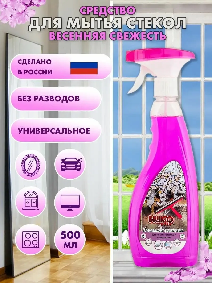 СРЕДСТВО Д/ОК НИКОСИЛ 500МЛ ВЕСЕННЯЯ СВЕЖЕСТЬ КУРОК/16
