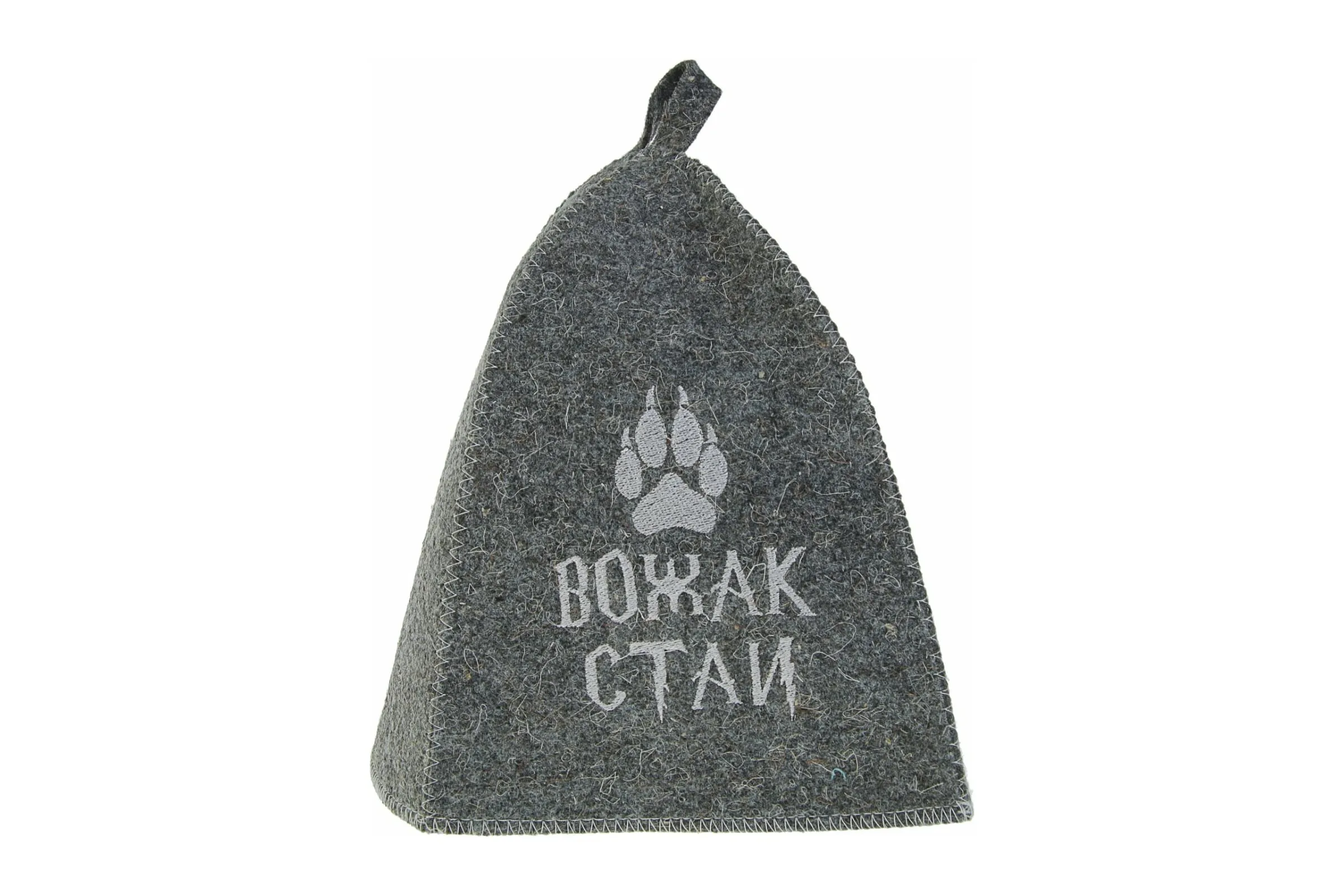 Шапка для бани "Вожак стаи", войлок серый 2518154
