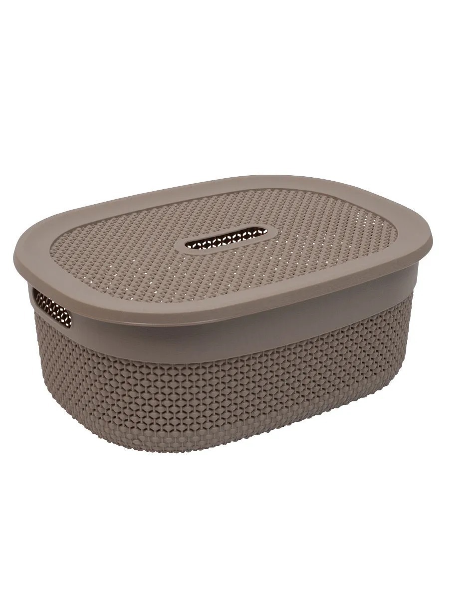 Корзинка "Ariana" 3 л с крышкой (серый)