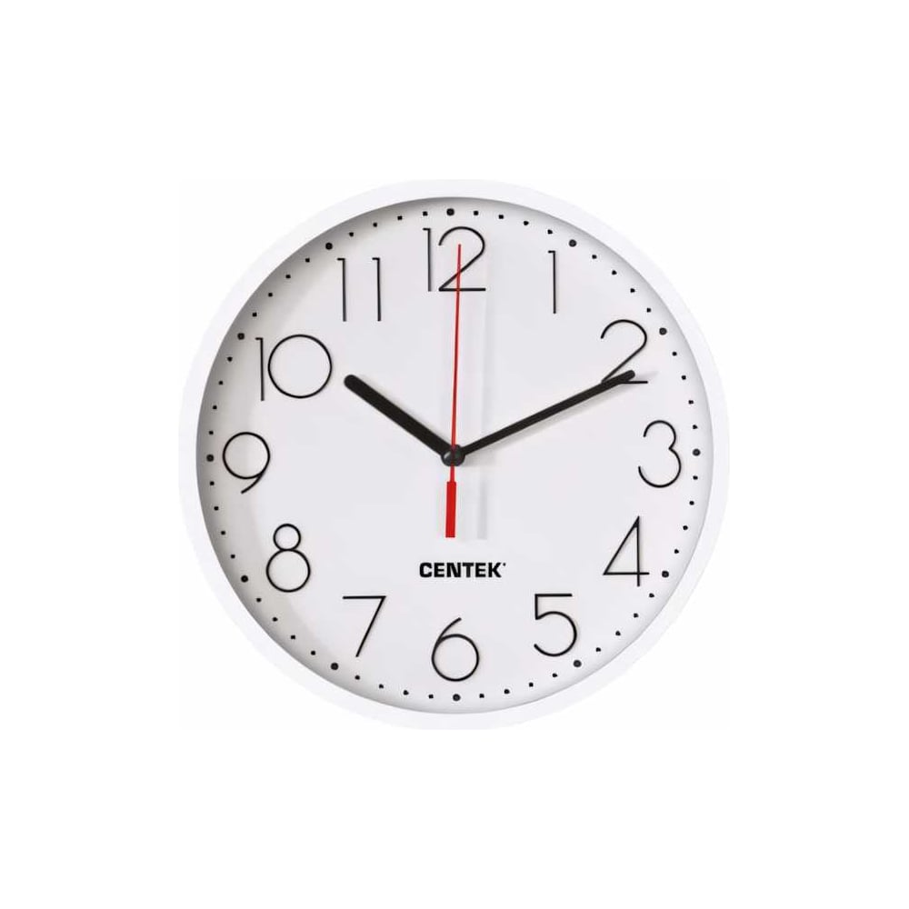 Часы настенные CENTEK СТ-7101 белый корпус