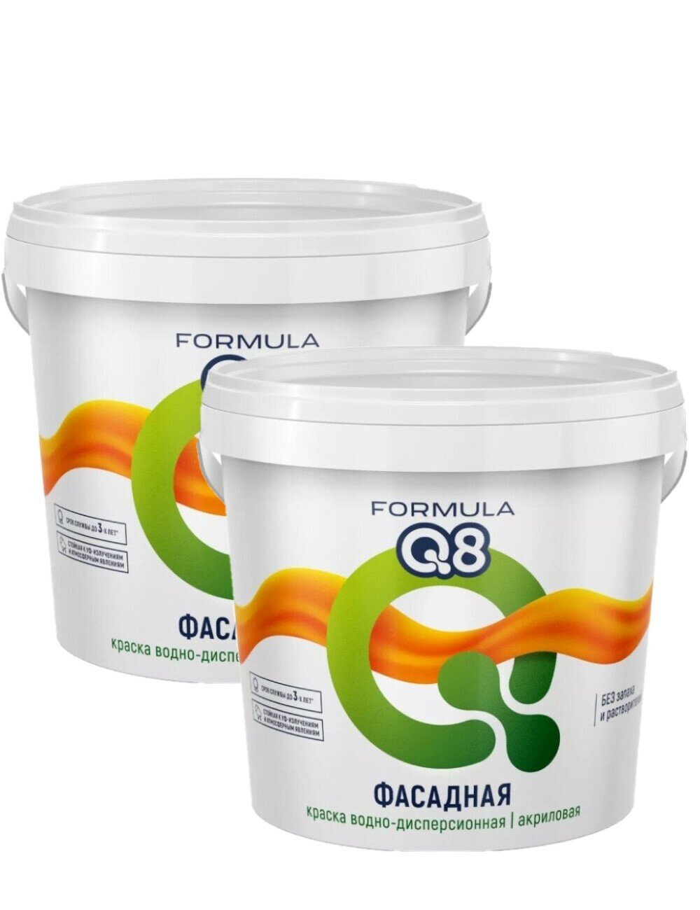 FORMULA Q8 ФАСАДНАЯ Краска акриловая водно-дисперсионная БЕЛАЯ МАТОВАЯ 1,4 кг.