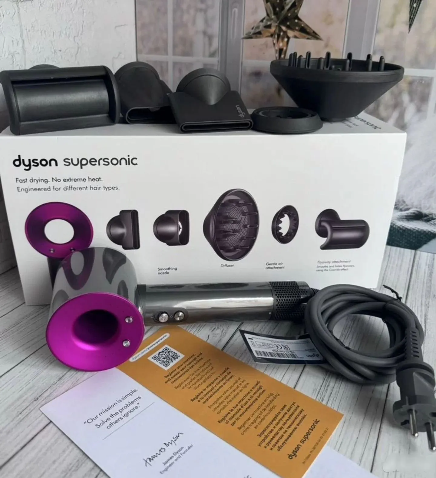 фен для волос dyson supersonic HD08 с 5-ю насадками