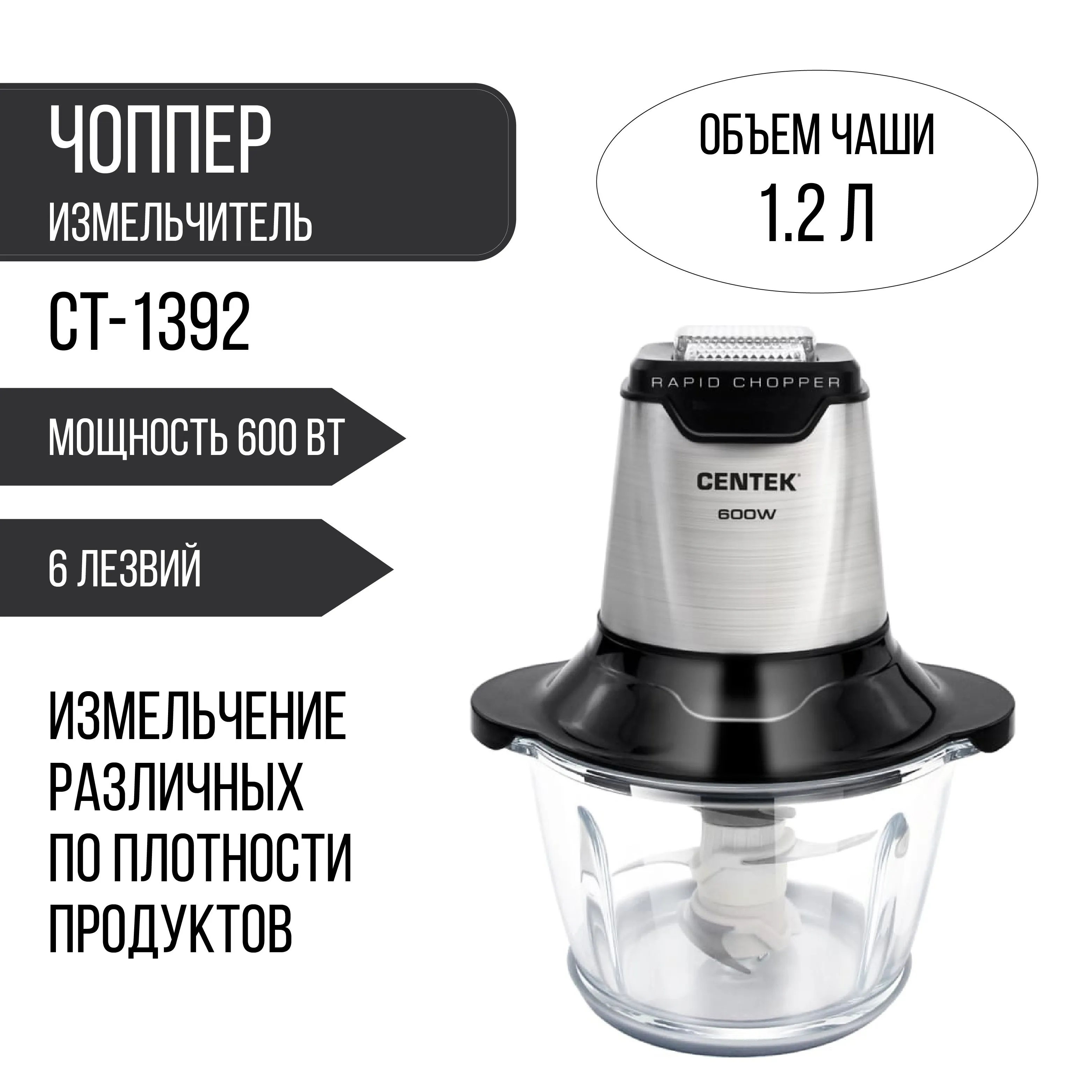 Чоппер R-7011 2л 600Вт (20)