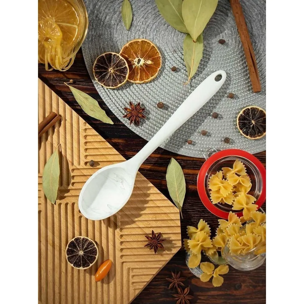 Кух инстр Ложка поварская силикон, "Bamboo & Marble" (31,5*7 см) (104245) "МИР" (1/240)