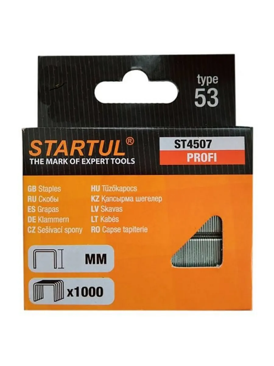 Скобы 10мм тип 53 (1000шт) STARTUL STANDART (ST4502-10)