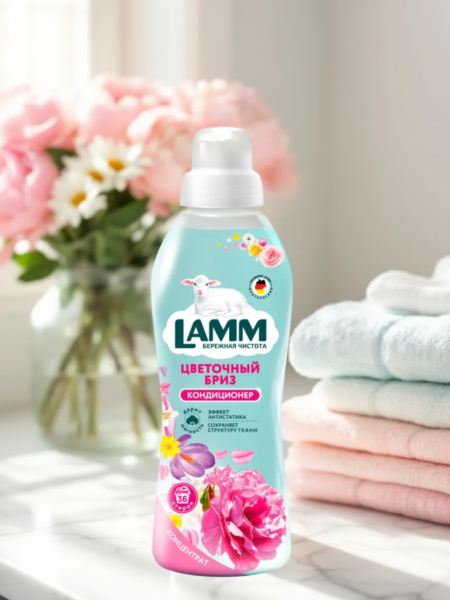 Кондиционер для белья Lamm цветочный бриз 1л