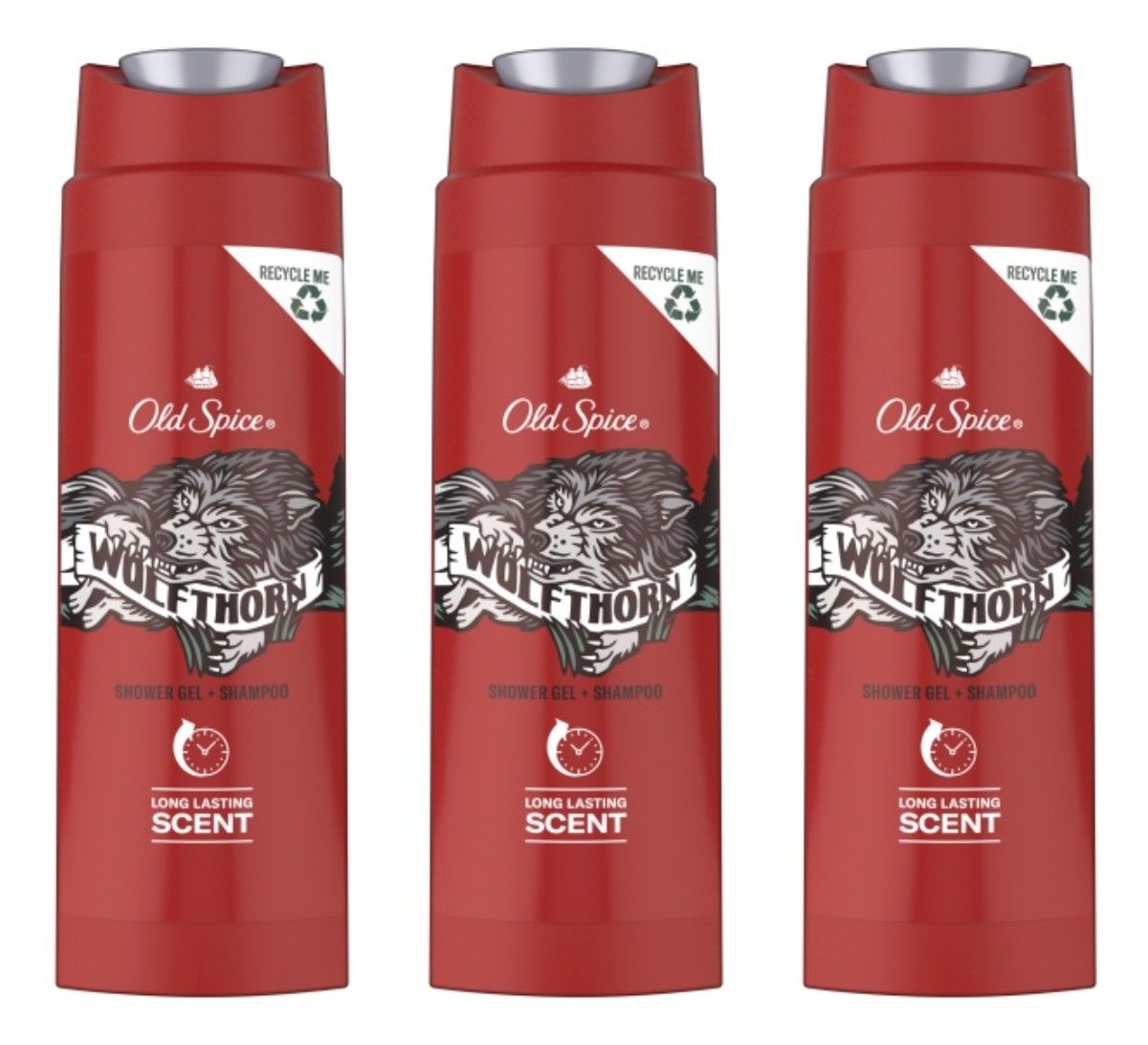 Шампунь и Гель для душа МУЖСКОЙ 2 в1 "Old Spice" (400 мл) Wolfthorn (6 шт/ящ)