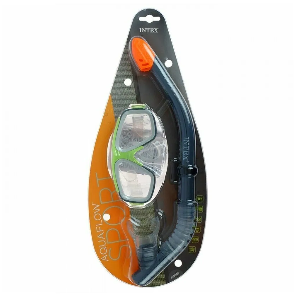 Набор для плавания: маска с трубкой, от 8 лет, SURF RIDER SWIM SET Intex