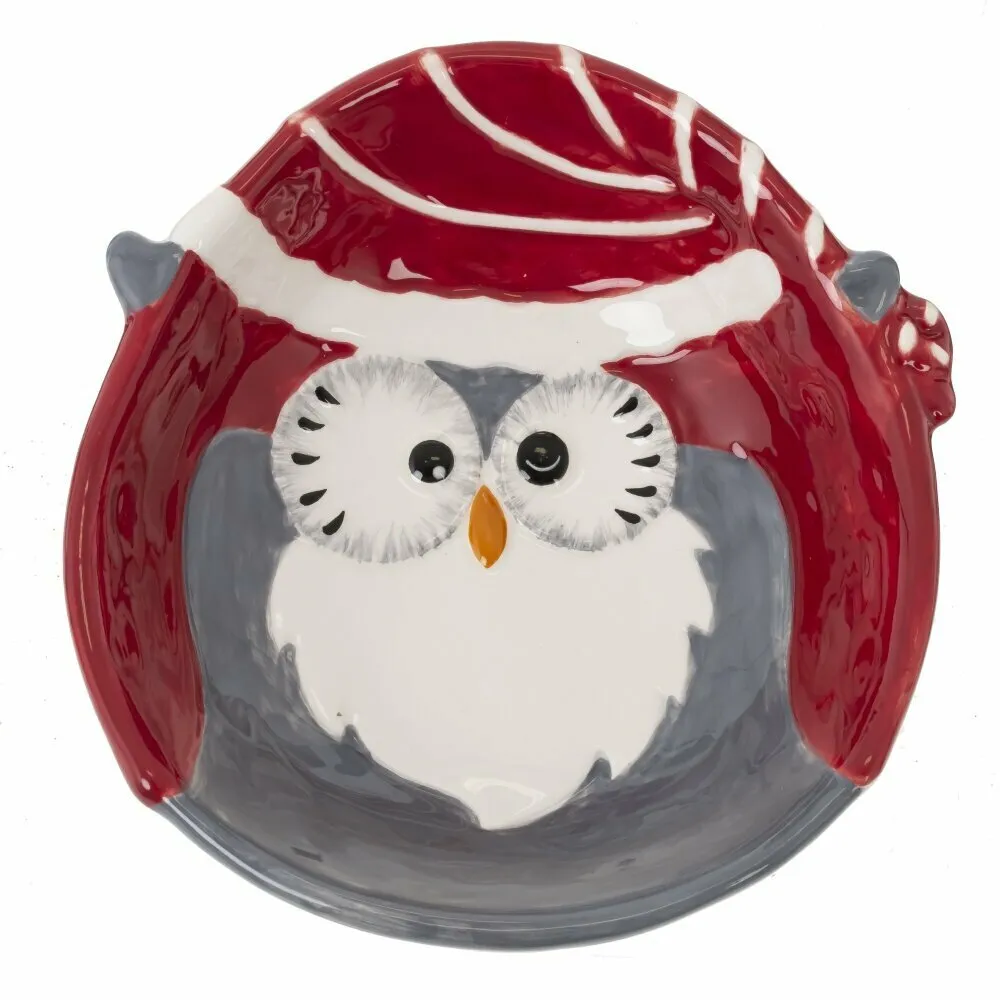 Блюдо 19.9х15.1см ф.санта п/уп Owl Christmas