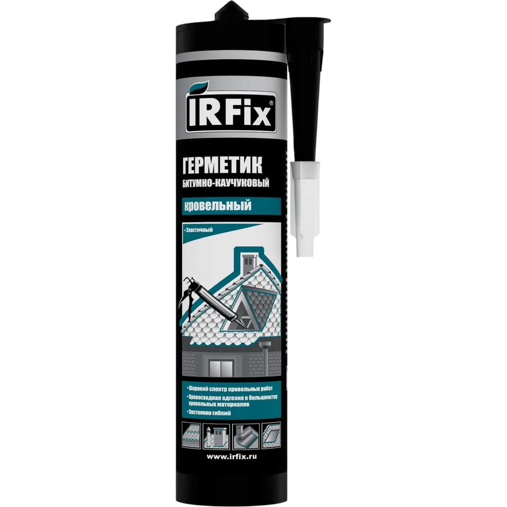 IRFIX Герметик кровельный битумно-каучуковый 310мл черный (12шт/кор)