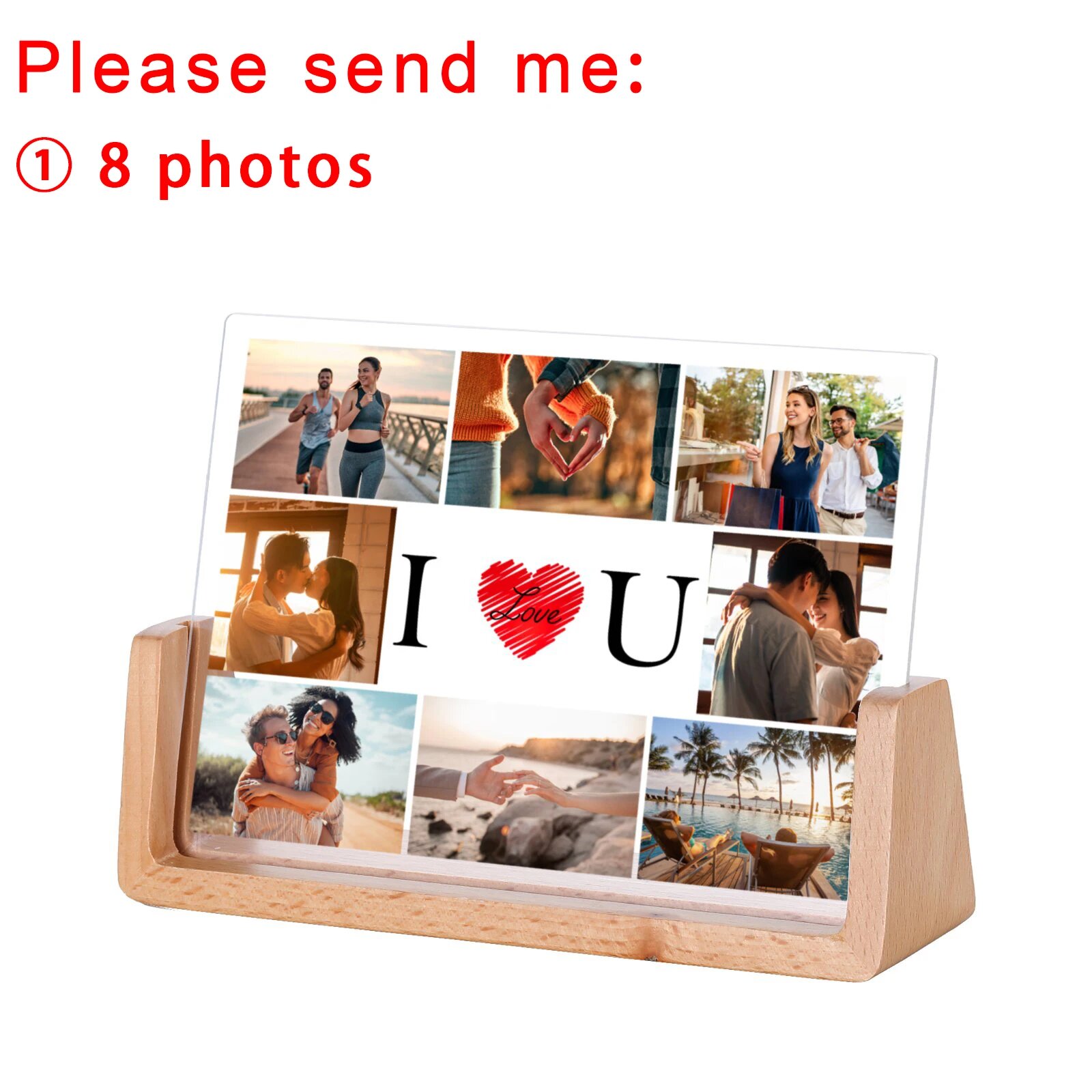 Фоторамка I LOVE YOU 22 см, FAMILY в под.уп.(х12)