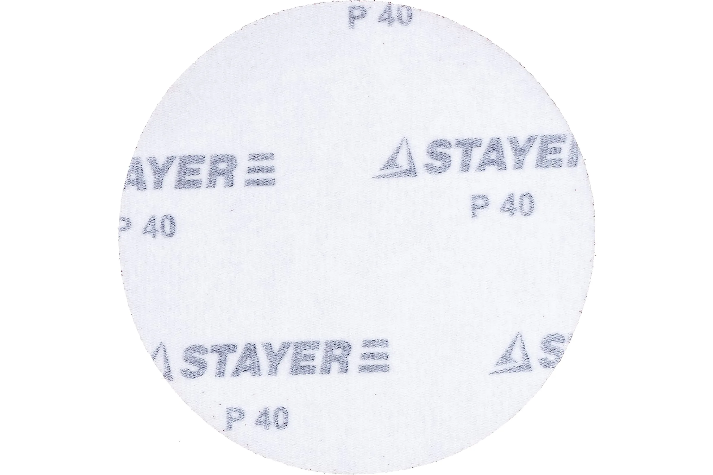 35453-125-040 Круг шлифовальный универсальный STAYER "MASTER" без отверстий, Р40, 125мм, 5шт
