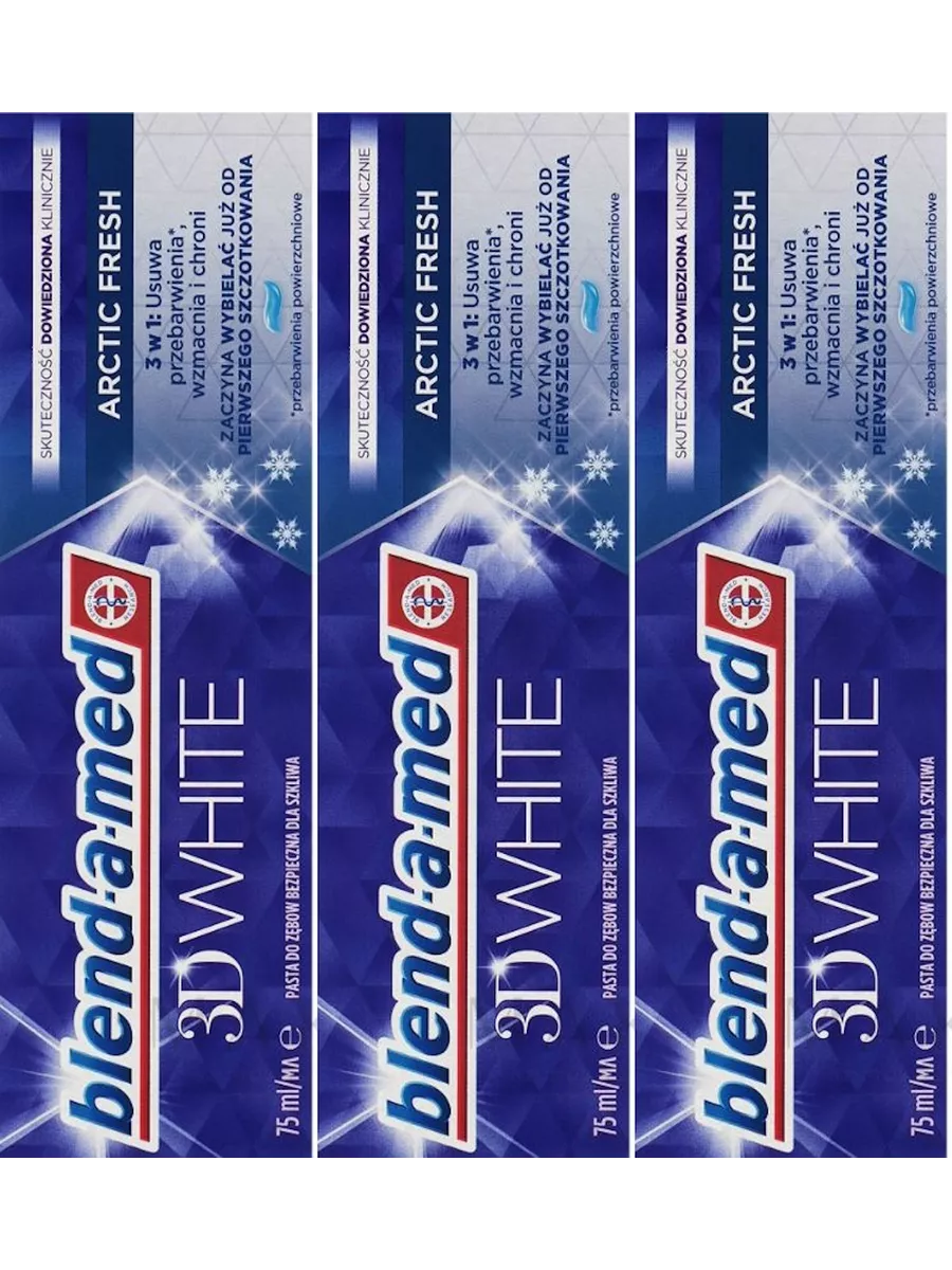 Зубная паста "BaM 3D White" (75 мл) Arctic Fresh (12 шт/ящ)