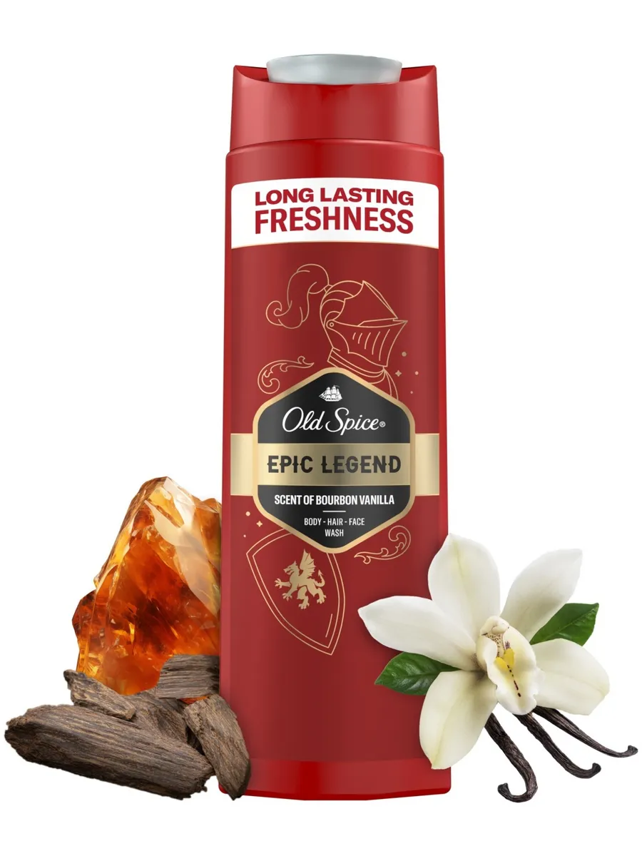 Шампунь и Гель для душа МУЖСКОЙ 2 в1 "Old Spice" (400 мл) Epic Legend (6 шт/ящ)