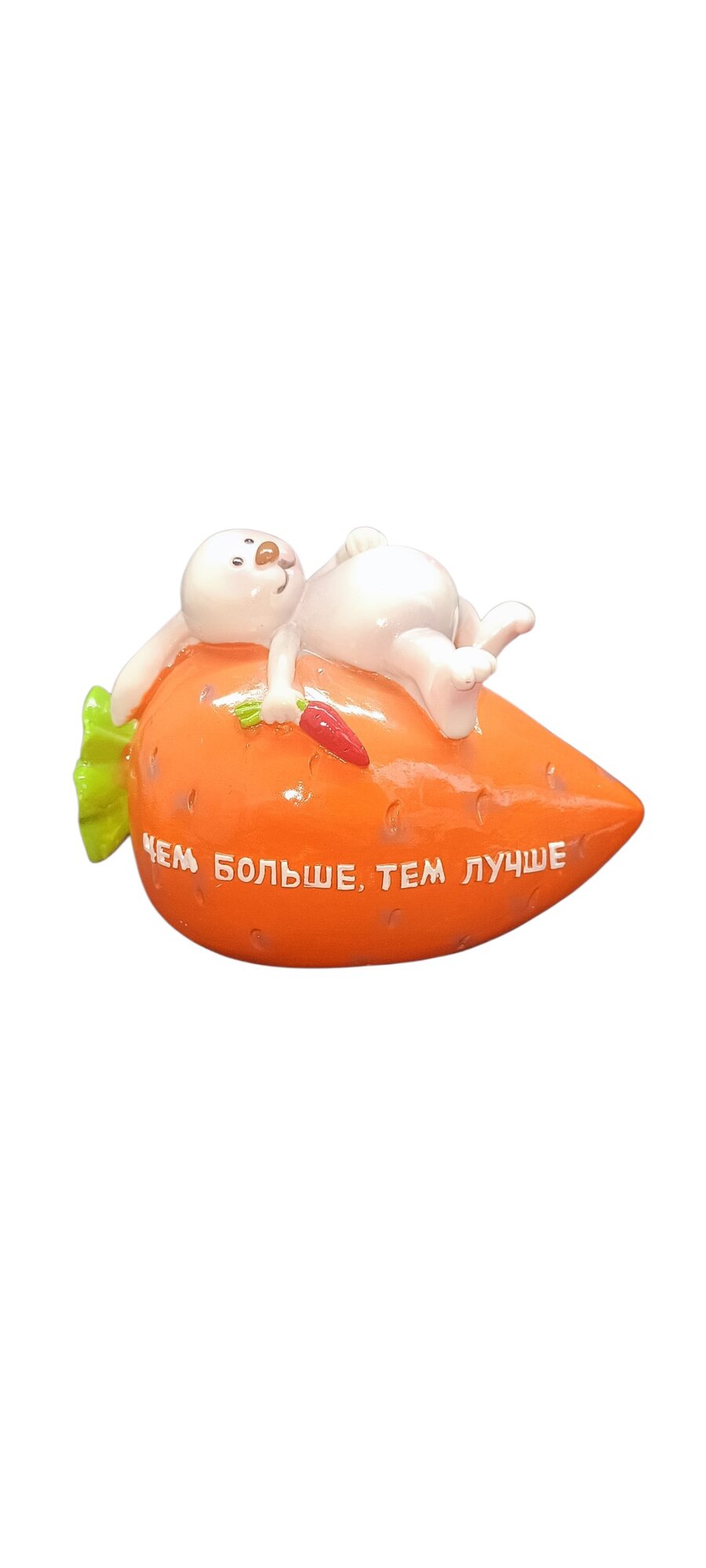Копилка Зайка с морковкой,16*15*21см