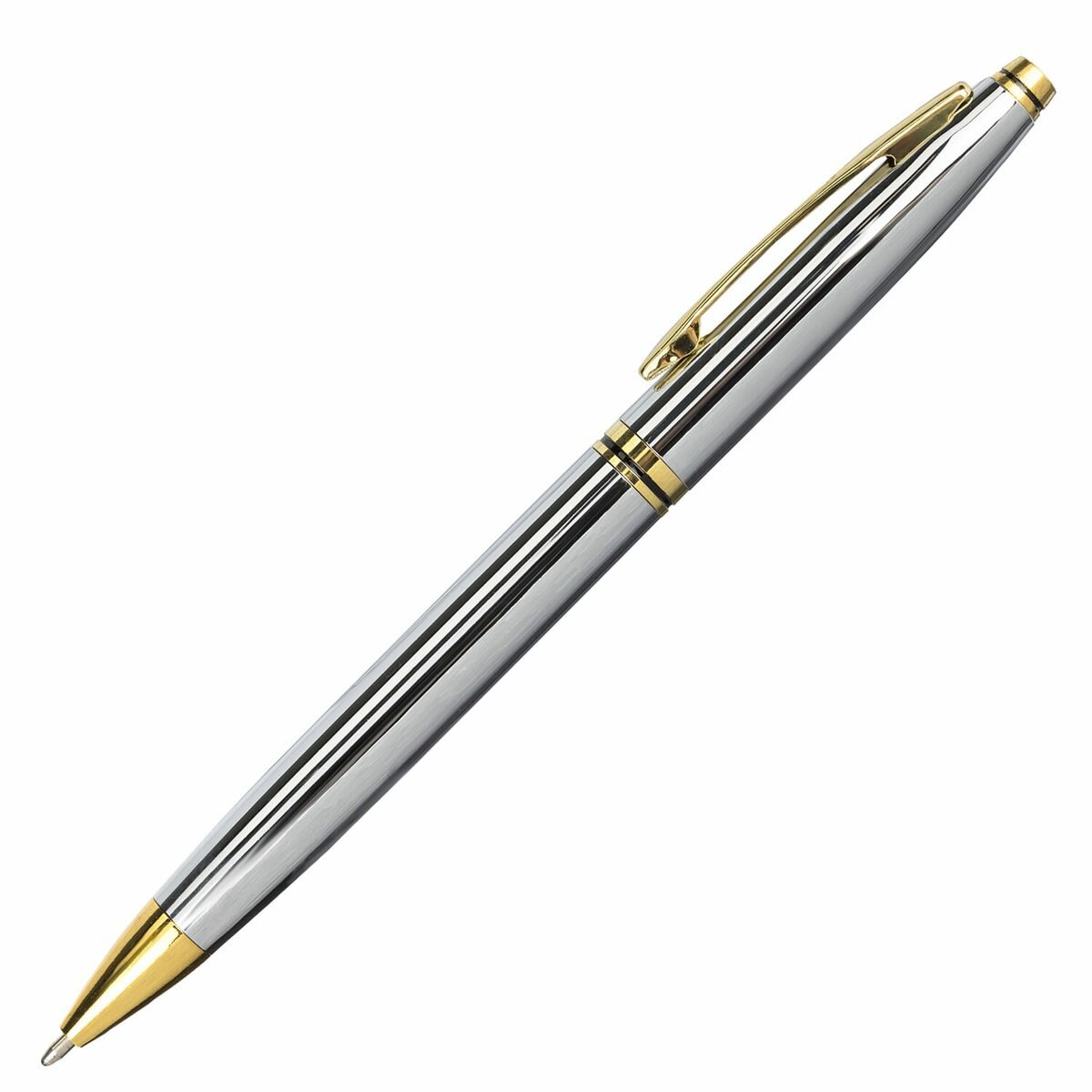 Ручка подарочная шариковая BRAUBERG "De Luxe Silver", корпус серебристый, линия письма 0,7мм, 141414