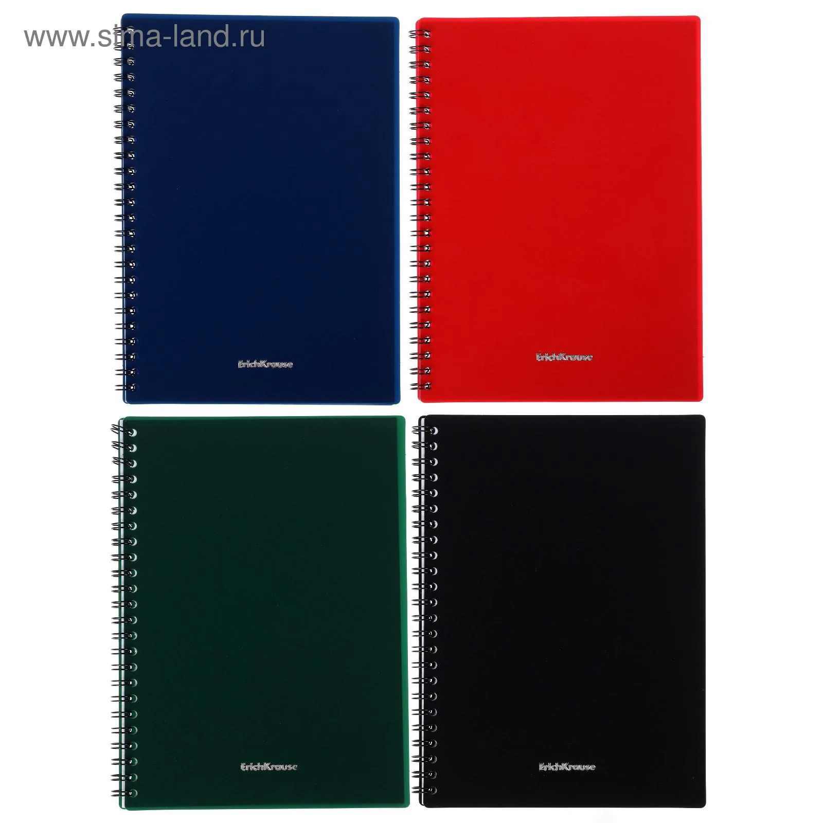 тетрадь А5 80л кл на гребне ErichKrause Accent, пласт обл на рез, блок офс, 4вид МИКС 53141 5433492