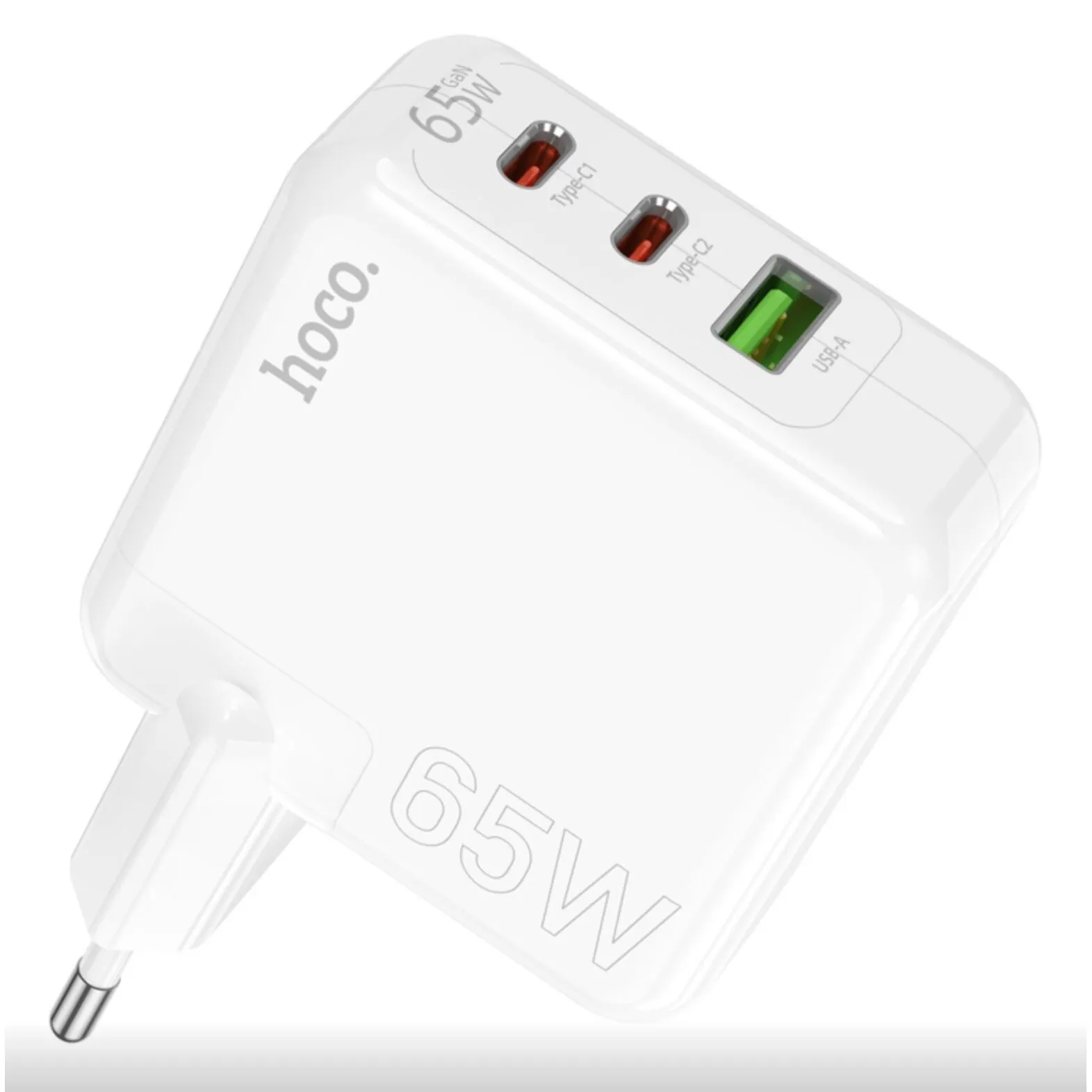 СЗУ HOCO C115A Header 3USB, PD65W (2C1A) charger (EU) (белый)